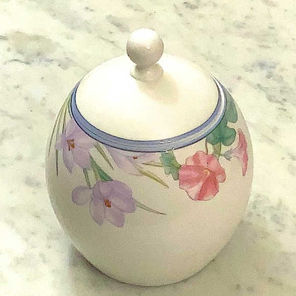 MIKASA SPRING LEGACY CREAMER & SUGAR BOWL & LID SET VINTAGE - Picture 9 of 11